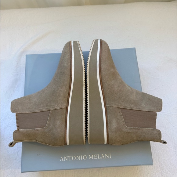 ANTONIO MELANI Brexton Tan Suede Platform ankle Boots - Picture 11 of 14
